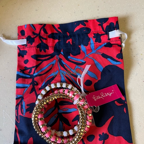 Lilly Pulitzer Paradise Punch Stretch Bracelet set - Picture 3 of 4